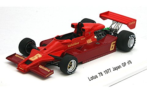 ロータス 78 1977 日本GP No6 G・Nilsson (1/43 レーヴコレクションR70162) ロータス 78 1977 日本GP No6 G・Nilsson (1/43 レーヴコレクションR70162)