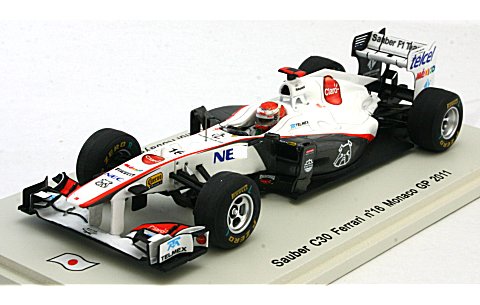 ザウバー C30 No16 2011 モナコGP 5位 小林可夢偉 (1/43 スパークモデルSJ005) ザウバー C30 No16 2011 モナコGP 5位 小林可夢偉 (1/43 スパークモデルSJ005)