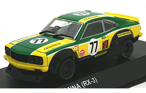 マツダ サバンナ RX-3 1975 イエロー/グリーン/ブラック (1/43 京商KS03195A) マツダ サバンナ RX-3 1975 イエロー/グリーン/ブラック (1/43 京商KS03195A)