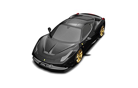 フェラーリ 458 スペチアーレ マットブラック (1/43 マテルMTBLY47 フェラーリ 458 スペチアーレ マットブラック (1/43 マテルMTBLY47