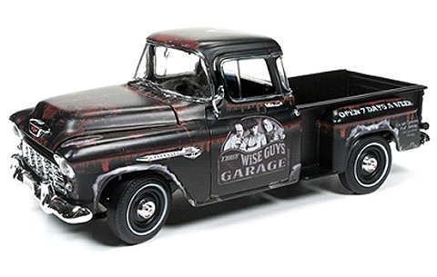 1955 シボレー ステップサイド ピックアップ 「The Three Stooges(三ばか大将)」 劇中車 ブラック (1/18 アメリカンマッスルAWSS115) 1955 シボレー ステップサイド ピックアップ 「The Three Stooges(三ばか大将)」 劇中車 ブラック (1/18 アメリカンマッスルAWSS115)