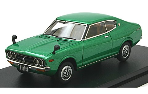 ニッサン バイオレット ハードトップ 1600 SSS 1973 グリーンM (1/43 ハイストーリーHS152GR) ニッサン バイオレット ハードトップ 1600 SSS 1973 グリーンM (1/43 ハイストーリーHS152GR)
